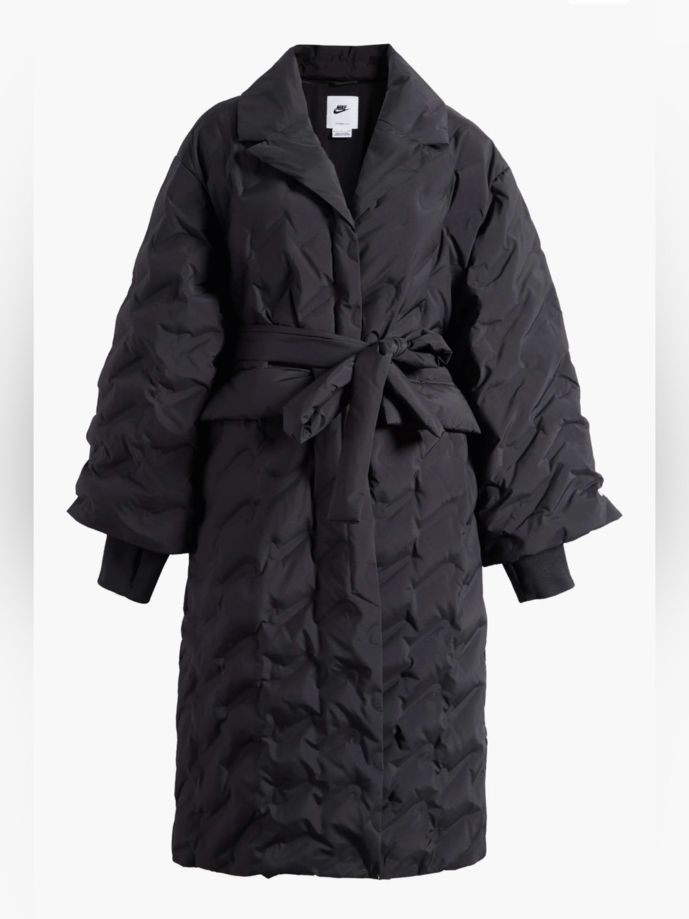 NWT Nike Sportswear Therma-FIT Oversized Down Trench Coat Black XS IB2010-010